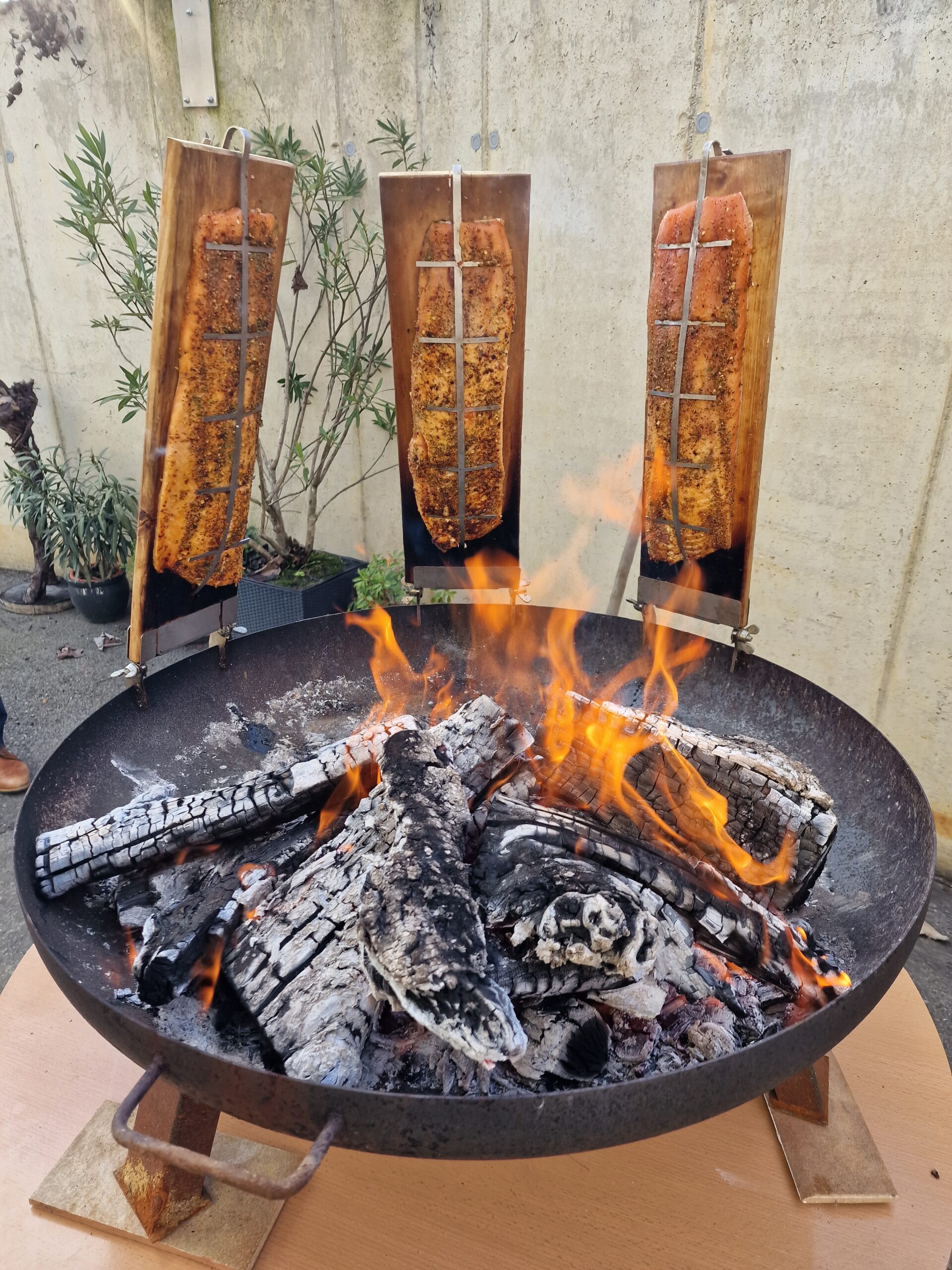 Flammlachsgrillerei